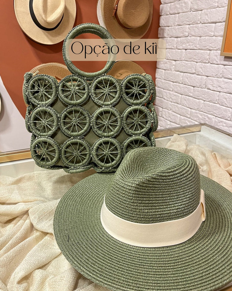 KIT OLIVA - CHAPÉU + BOLSA