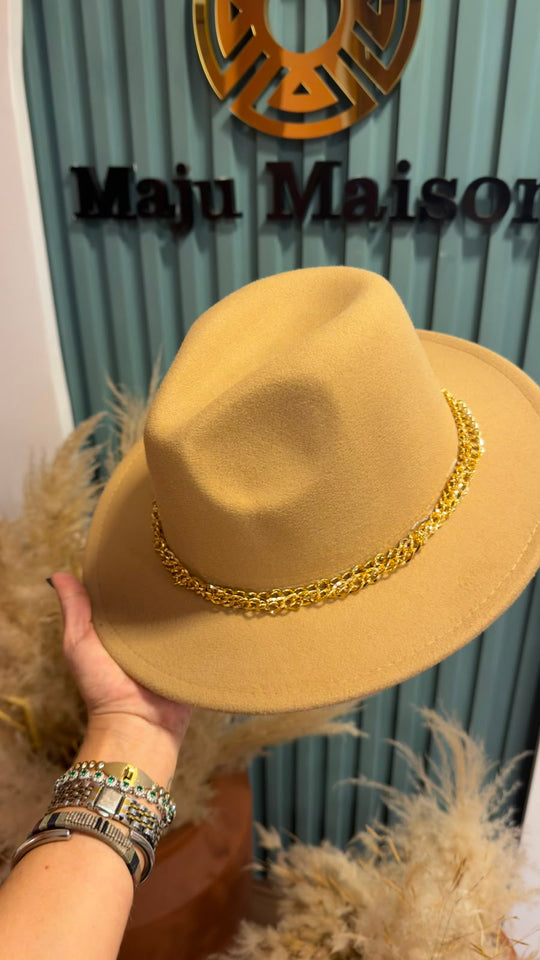 CHAPÉU FEDORA - Detalhe OURO