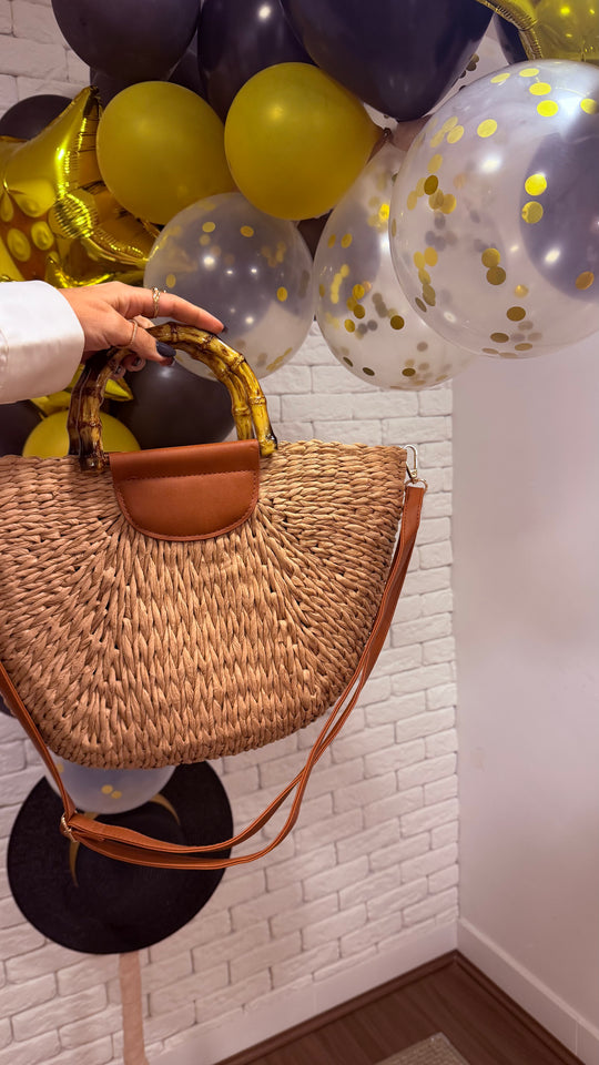 BOLSA COURO MEIA LUA