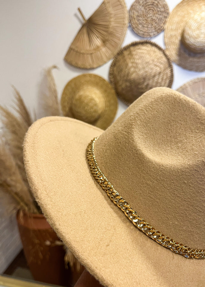 CHAPÉU FEDORA - Faixa Ouro
