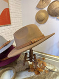 Chapéu Fedora Barretos - faixa de couro